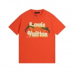 Louis Vuitton Short-Sleeved Cotton Crewneck Orange FW24