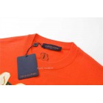 Louis Vuitton Short-Sleeved Cotton Crewneck Orange FW24