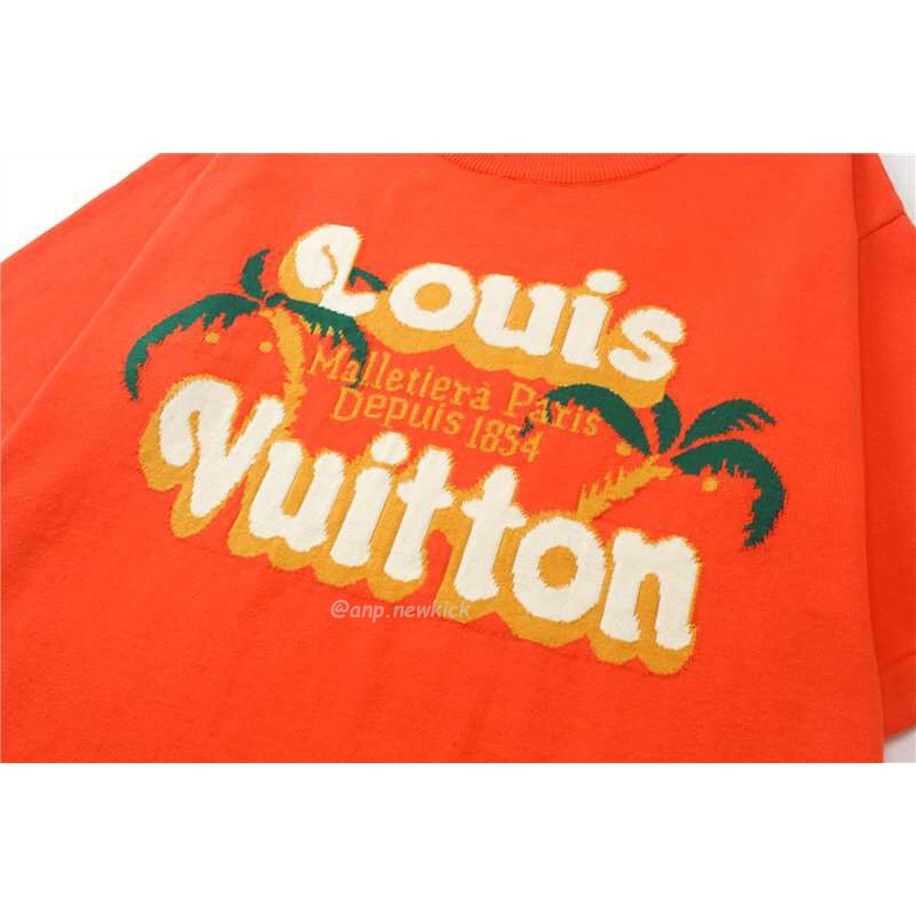 Louis Vuitton Short-Sleeved Cotton Crewneck Orange FW24