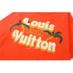 Louis Vuitton Short-Sleeved Cotton Crewneck Orange FW24