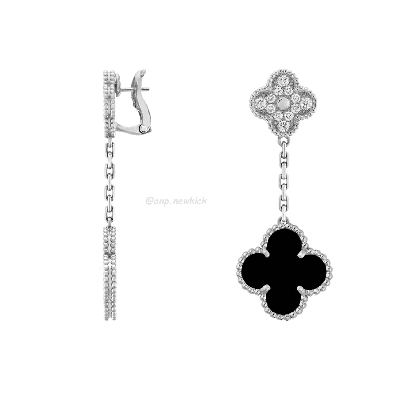Van Cleef & Arpels Magic Alhambra earrings 2 motifs 18K white gold