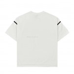 DIOR Wide body bamboo pure cotton plain weave fabric T-shirt White Navy