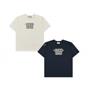 Gucci 24ss Star tag G letter printed short sleeved T-shirt