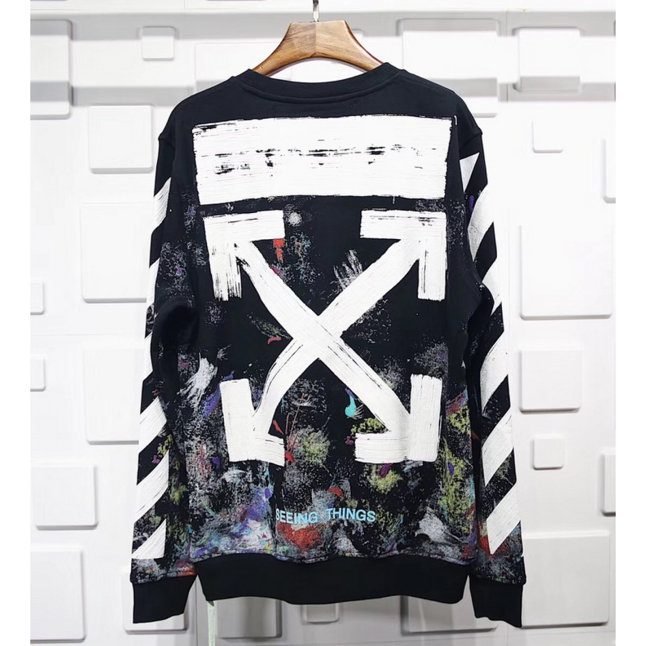   off-white OW 17ss Starry Series Round Collar Sweater