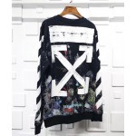   off-white OW 17ss Starry Series Round Collar Sweater