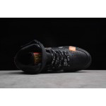 "Just Do It" Custom Nike 1s Air Force 1 High All Black Cheap AF1 Shoes AO3977-001