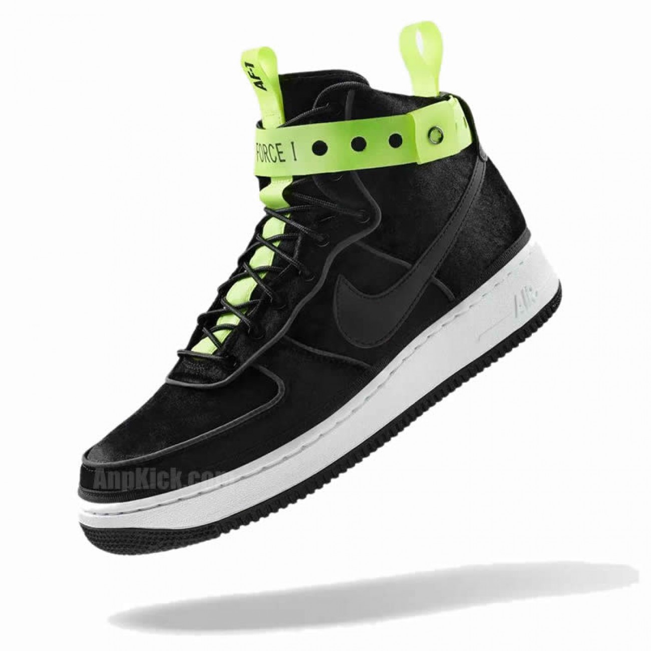Magic Stick x Nike Air Force 1 High VIP "Black Velour" Sneakers 573967-003