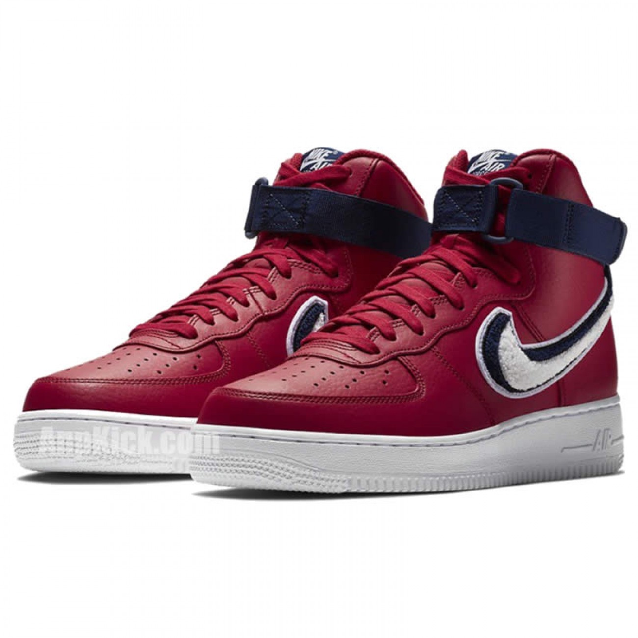 Nike Air Force 1 Red Blue High '07 LV8 Gym Red/White-Blue Void-White Shoes 806403-603