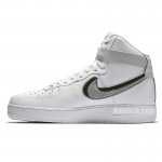 White Air Forces 1 07 LV8 High Top "Chenille Swoosh" Nike Outlet 806403-105