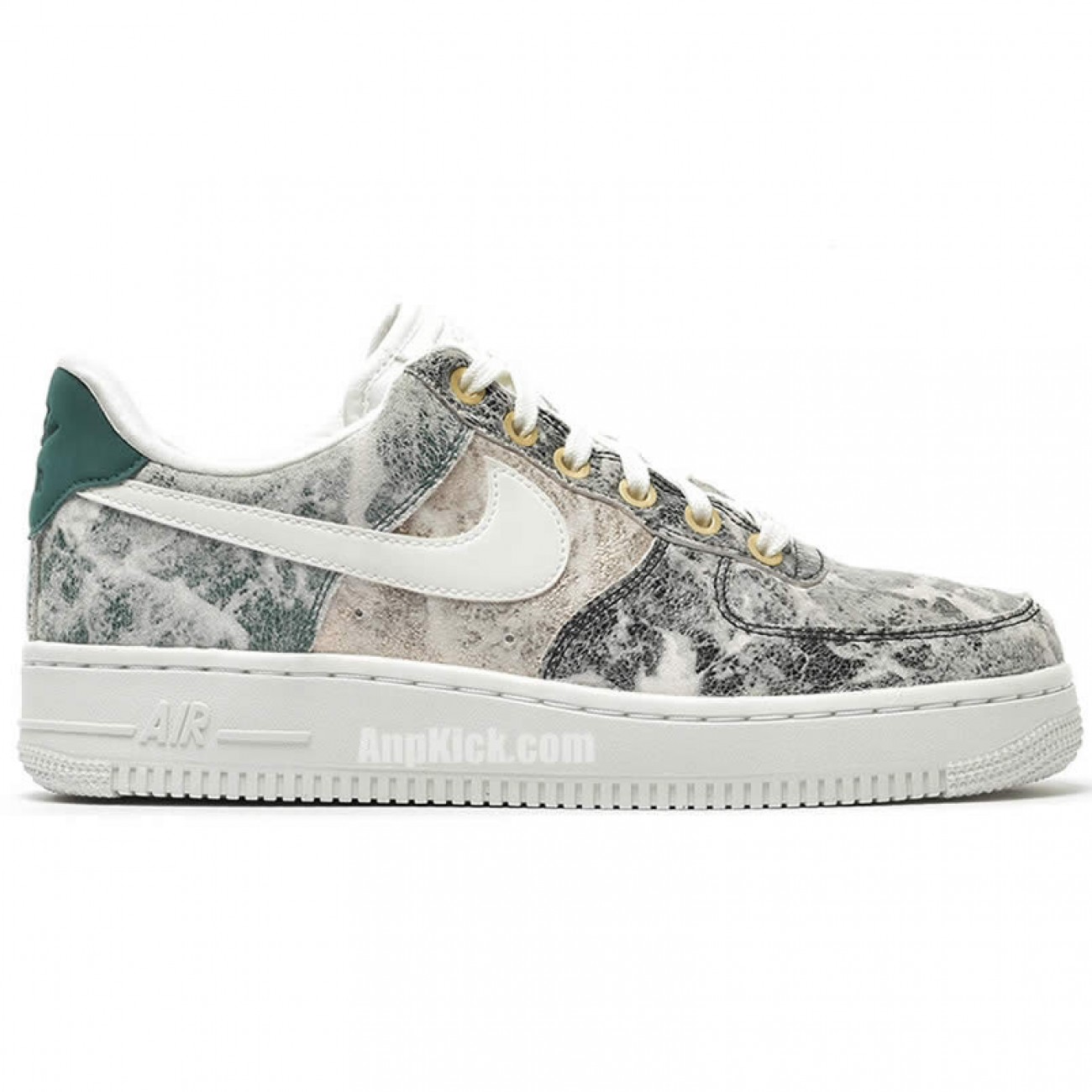 Women's Nike Air Force 1 Low '07 LXX White Oil Grey Shoes AO1017-100