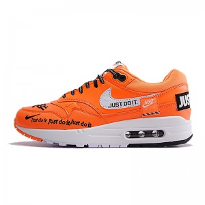 Nike "Just Do It" Air Max 1 Mens Running Shoes Orange Shock 917691-800