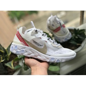 Undercover x Nike Epic React Element 87 Hyaline/Big red-white AQ1813-345
