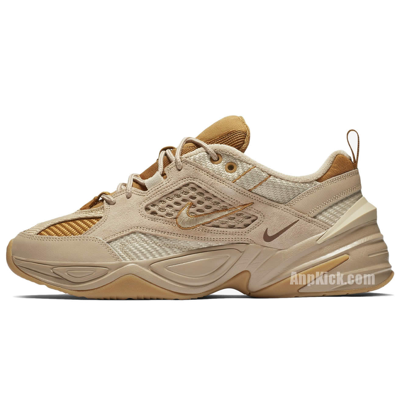 Nike M2K Techno Mens Womens SP Linen/Ale Brown Wheat Running Shoes BV0074-200