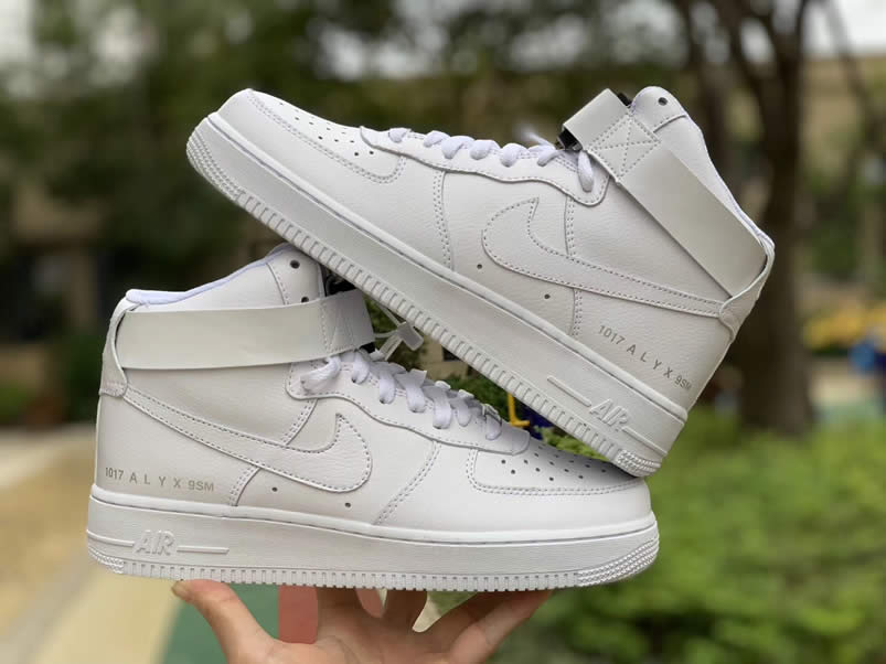 '1017 ALYX 9SM' x Nike Air Force 1 All White High Shoes 315123-111 Pics