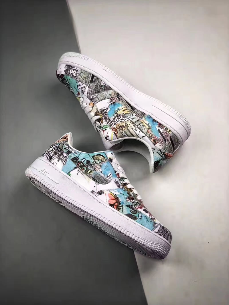 Nike Air Force 1 'Graffiti' Wings Custom AF1 Low Shoes A-A85451