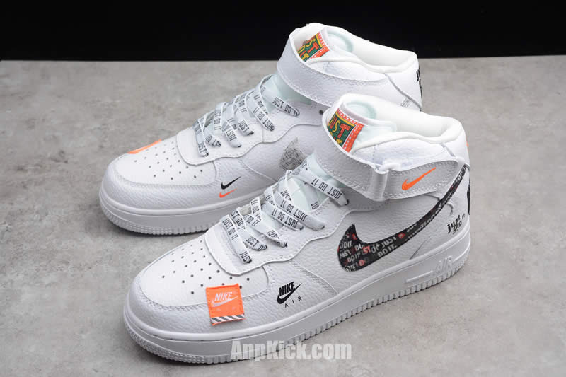 custom air force 1 high just do it af1 white black cheap price for sale detail images (1)
