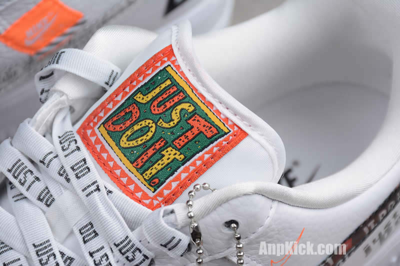 nike air force 1 07 low premium just do it custom air forces white black af1 detail image (4)