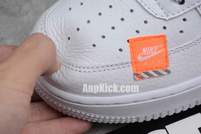 nike air force 1 07 low premium just do it custom air forces white black af1 detail image (6)