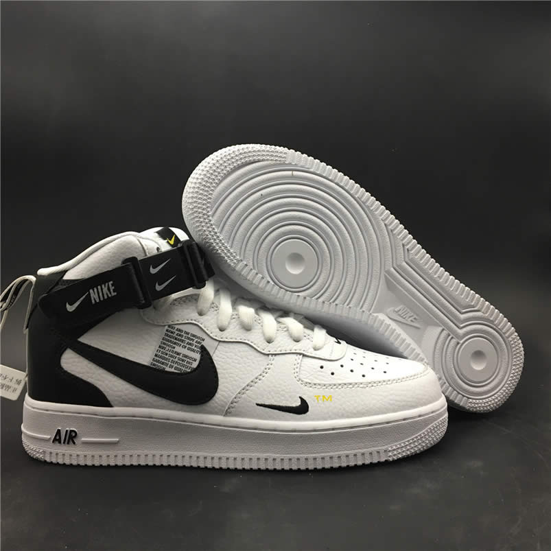Nike Air Force 1 Mid 07 LV8 Utility White Black Shoes 804609-103 Pics