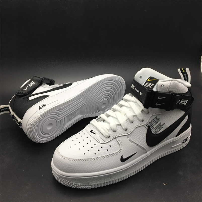 Nike Air Force 1 Mid 07 LV8 Utility White Black Shoes 804609-103 Pics
