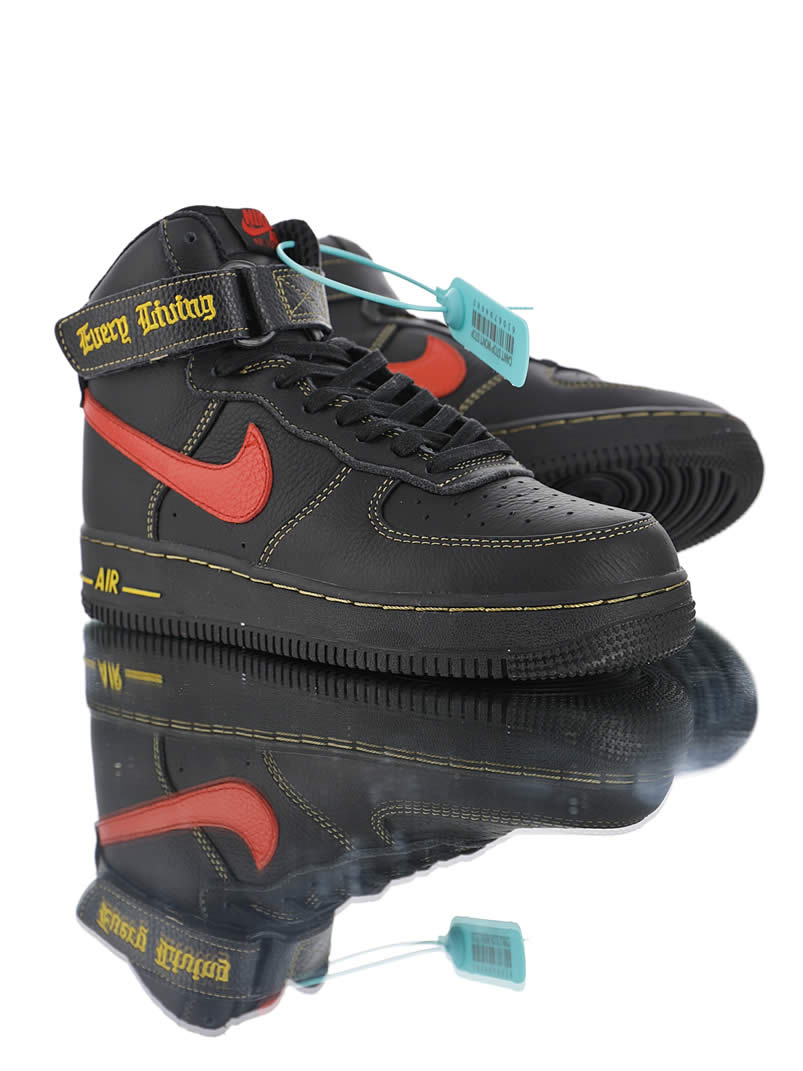 Vlone x Nike Air Force 1 High 'Paris' Sport Red / Black 773255-906765 Pics