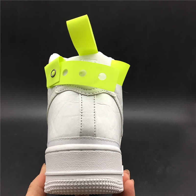 white air forces ones 1 green magic stick high 07 vip qs detail images (3)