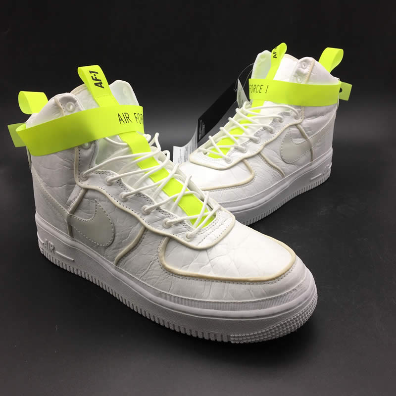 white air forces ones 1 green magic stick high 07 vip qs detail images (8)