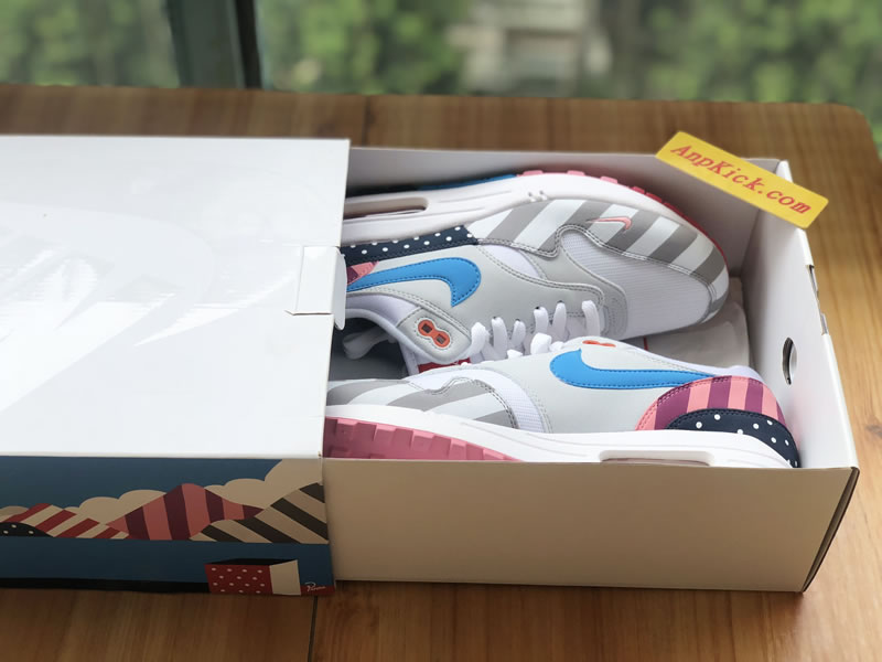 Parra x Nike Air Max 1 White Multi Color Shoes AT3057 100 In Box Image