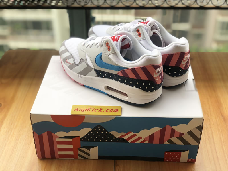 Parra x Nike Air Max 1 White Multi Color Shoes AT3057 100 Left Side Head Image