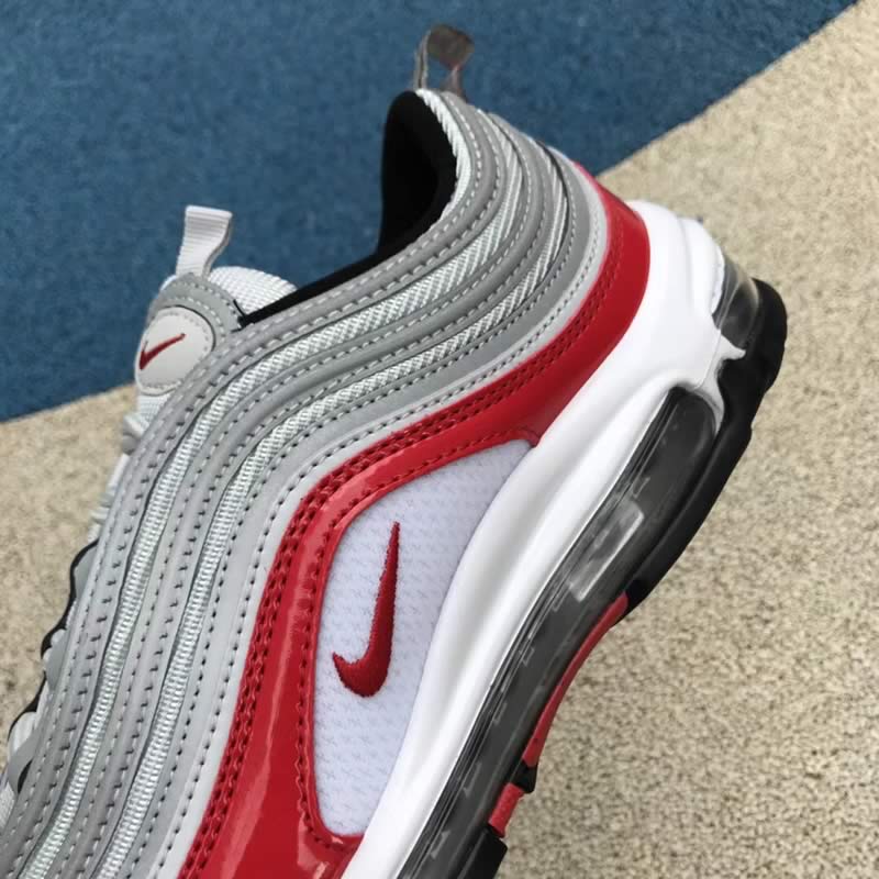 Nike Air Max 97 University Red Silver Mens Womens Shoes In-Hand Images (5)