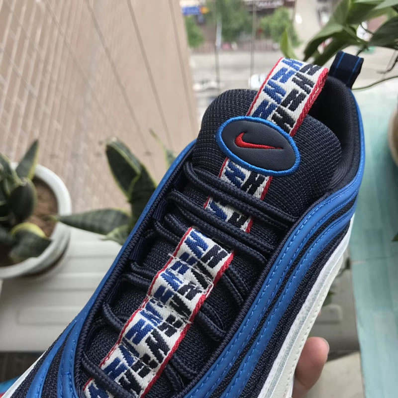 Nike Air Max Plus 97 TT SE Obsidian/Blue/University Red For Sale In Hand Above Image