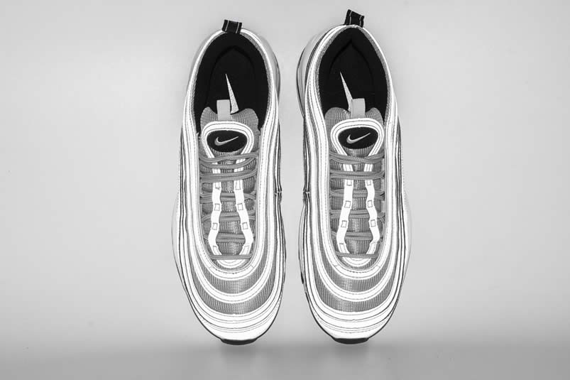Air Max 97 Premium Reflective Silver Black Bullet Shoes Pics 312834-007