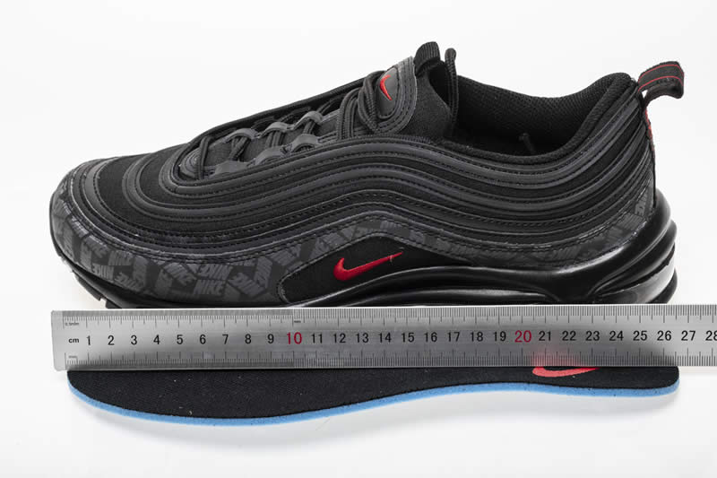 Nike Air Max 97 Reflective Logo All Black And Red 97s Sale AR4259-001