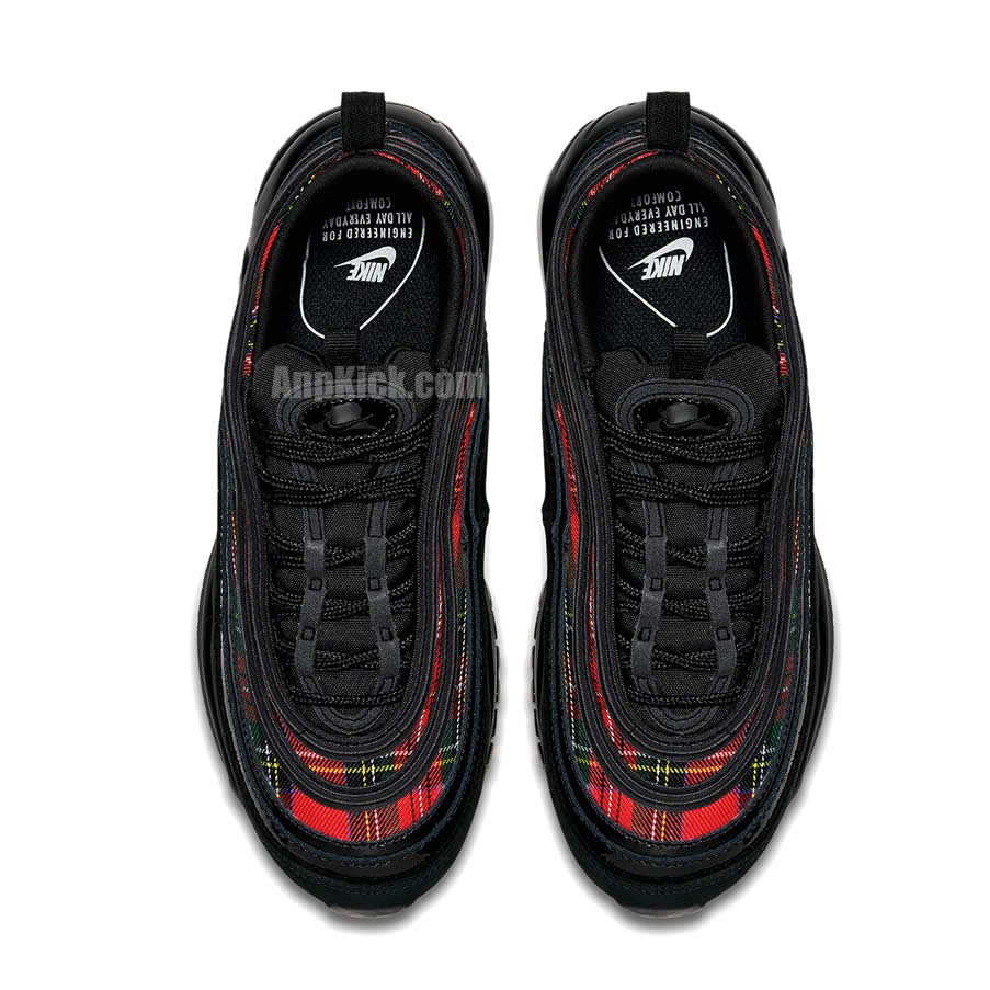 Nike Air Max 97 SE 'Tartan' Black And Red Mens Womens AV8220-001