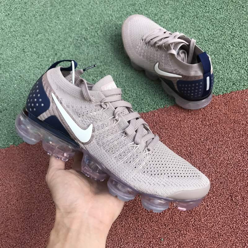 nike air vapormax flyknit 2.0 taupe blue shoes detail images (1)